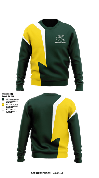 Crew Neck Sweatshirt, Evergreen High School Tennis, Tennis, Teamtime, Team time, sublimation, custom sports apparel, team uniforms, spirit wear, spiritwear, sports uniforms, custom shirts, team store, custom team store, fundraiser sports, apparel fundraiser