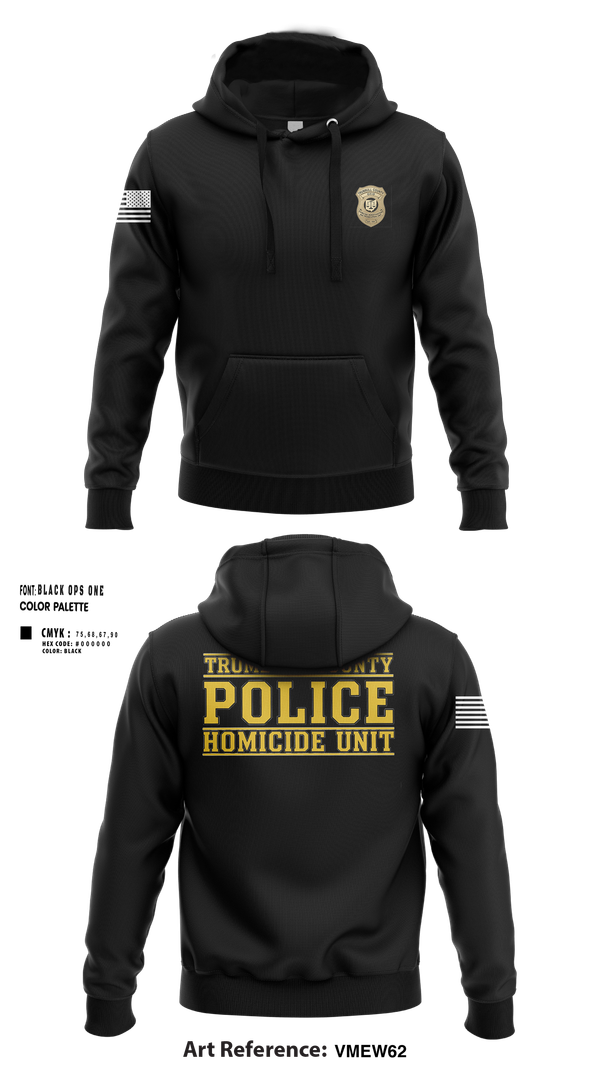 Hoodie, Trumbull County Homicide Investigation and Prosecution Unit, , Teamtime, Team time, sublimation, custom sports apparel, team uniforms, spirit wear, spiritwear, sports uniforms, custom shirts, team store, custom team store, fundraiser sports, apparel fundraiser