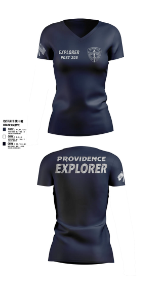Womens Short Sleeve Vneck Shirt, Explorers, Police, Teamtime, Team time, sublimation, custom sports apparel, team uniforms, spirit wear, spiritwear, sports uniforms, custom shirts, team store, custom team store, fundraiser sports, apparel fundraiser