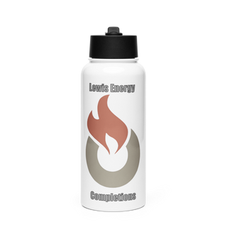 Lewis Energy 51315029 Stainless Steel Water Bottle with a Straw Lid