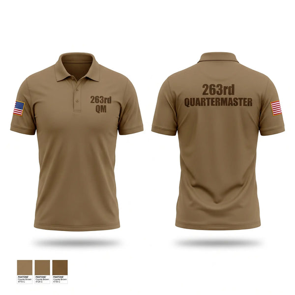 Short Sleeve Performance Polo, 263rd QM, Army, Teamtime, Team time, sublimation, custom sports apparel, team uniforms, spirit wear, spiritwear, sports uniforms, custom shirts, team store, custom team store, fundraiser sports, apparel fundraiser