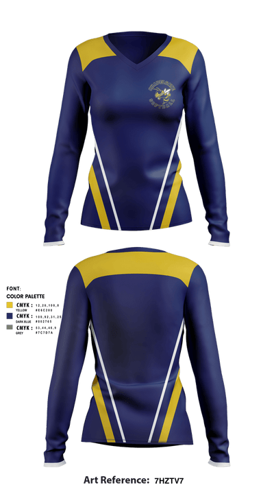 Chapelgate Christian Academy Softball 69454440 Women's Long Sleeve V-neck Shirt - 2