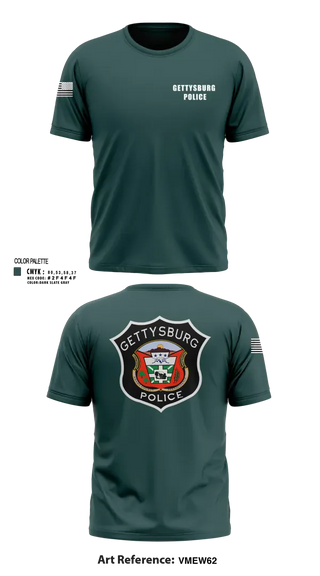 Short Sleeve Performance Shirt, Gettysburg Police, Police, Teamtime, Team time, sublimation, custom sports apparel, team uniforms, spirit wear, spiritwear, sports uniforms, custom shirts, team store, custom team store, fundraiser sports, apparel fundraiser