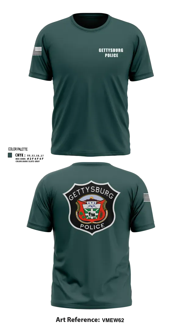 Short Sleeve Performance Shirt, Gettysburg Police, Police, Teamtime, Team time, sublimation, custom sports apparel, team uniforms, spirit wear, spiritwear, sports uniforms, custom shirts, team store, custom team store, fundraiser sports, apparel fundraiser