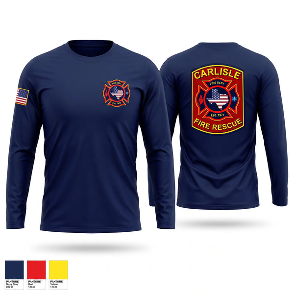 Long Sleeve Performance Shirt, Carlisle Fire & Rescue, Fire Department, Teamtime, Team time, sublimation, custom sports apparel, team uniforms, spirit wear, spiritwear, sports uniforms, custom shirts, team store, custom team store, fundraiser sports, apparel fundraiser