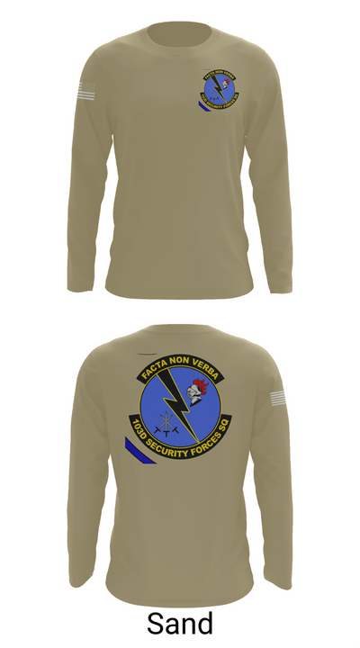 103d SECURITY FORCES SQUADRON 19845829 Long Sleeve Performance Shirt 86