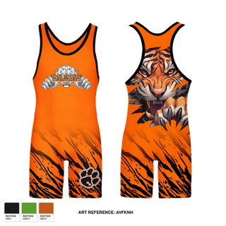 Wrestling Singlet, Rock Springs Tigers, Wrestling, Teamtime, Team time, sublimation, custom sports apparel, team uniforms, spirit wear, spiritwear, sports uniforms, custom shirts, team store, custom team store, fundraiser sports, apparel fundraiser
