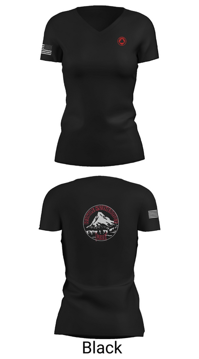 Rattlesnake ridge fire 47911181 Women's Short Sleeve V-neck Shirt - 28