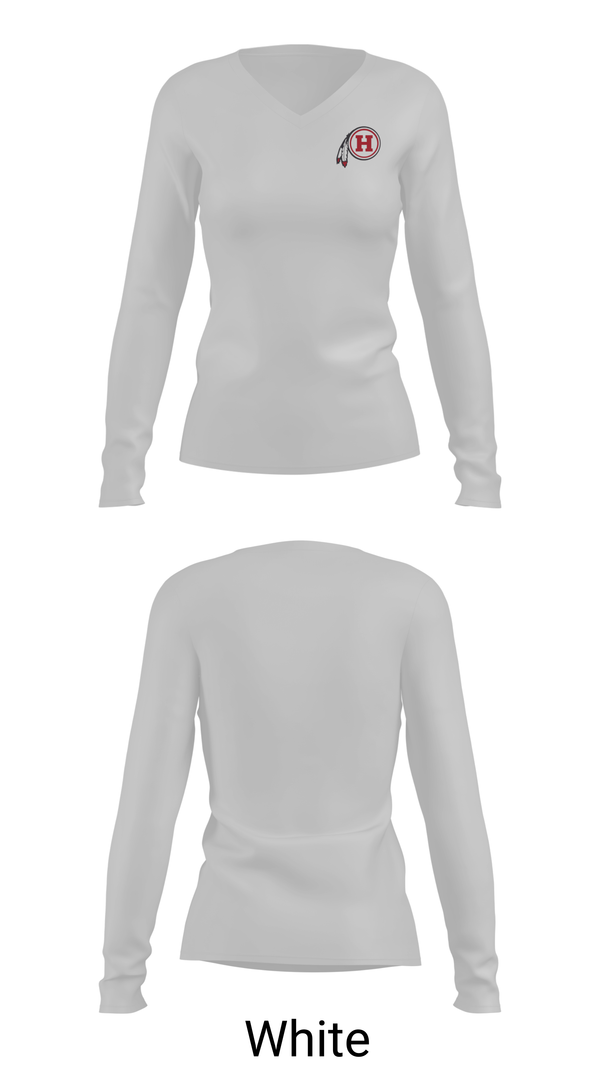 Womens Long Sleeve Vneck Shirt, Hurricane Redskins Golf, Golf, Teamtime, Team time, sublimation, custom sports apparel, team uniforms, spirit wear, spiritwear, sports uniforms, custom shirts, team store, custom team store, fundraiser sports, apparel fundraiser