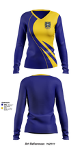Hartland Varsity Gymnastics 44967978 Women's Long Sleeve V-neck Shirt - 1