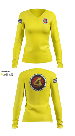 Womens Long Sleeve Vneck Shirt, 9th Engineer Support Battalion, Marines, Teamtime, Team time, sublimation, custom sports apparel, team uniforms, spirit wear, spiritwear, sports uniforms, custom shirts, team store, custom team store, fundraiser sports, apparel fundraiser