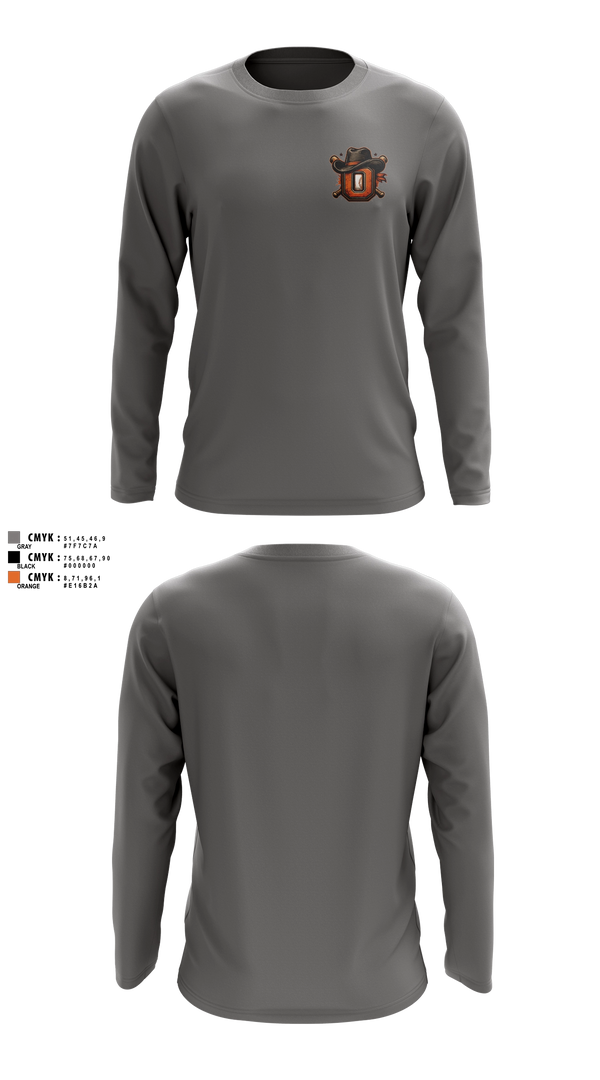 Long Sleeve Performance Shirt, Oxford Outlaws, Baseball, Teamtime, Team time, sublimation, custom sports apparel, team uniforms, spirit wear, spiritwear, sports uniforms, custom shirts, team store, custom team store, fundraiser sports, apparel fundraiser