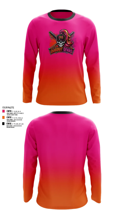 Dugout divas 33189560 Long Sleeve Performance Shirt - 7