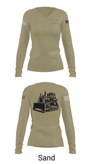Womens Long Sleeve Vneck Shirt, A co 229th Heavy, , Teamtime, Team time, sublimation, custom sports apparel, team uniforms, spirit wear, spiritwear, sports uniforms, custom shirts, team store, custom team store, fundraiser sports, apparel fundraiser
