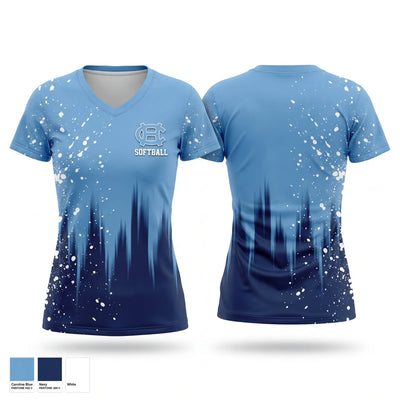 Cape Henlopen HS Women's Short Sleeve V-neck Shirt - 1