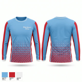 Long Sleeve Performance Shirt, Ridge Beverly Celtics, Baseball, Teamtime, Team time, sublimation, custom sports apparel, team uniforms, spirit wear, spiritwear, sports uniforms, custom shirts, team store, custom team store, fundraiser sports, apparel fundraiser
