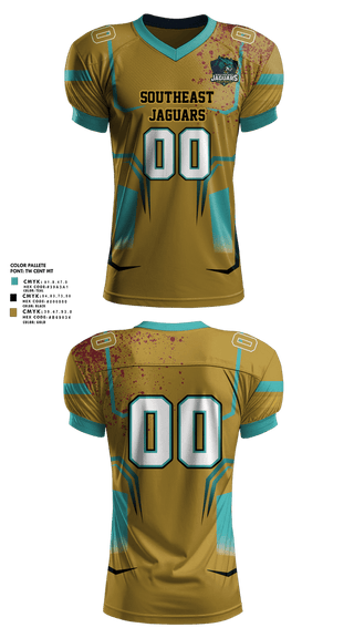 Football Jersey, southeast Jaguars, , Teamtime, Team time, sublimation, custom sports apparel, team uniforms, spirit wear, spiritwear, sports uniforms, custom shirts, team store, custom team store, fundraiser sports, apparel fundraiser