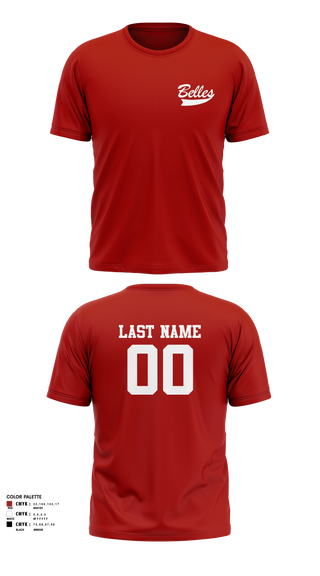 Short Sleeve Performance Shirt, Bluegrass Lightning Belles, Softball, Teamtime, Team time, sublimation, custom sports apparel, team uniforms, spirit wear, spiritwear, sports uniforms, custom shirts, team store, custom team store, fundraiser sports, apparel fundraiser