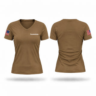 Womens Short Sleeve Vneck Shirt, Thunderbirds, Army, Teamtime, Team time, sublimation, custom sports apparel, team uniforms, spirit wear, spiritwear, sports uniforms, custom shirts, team store, custom team store, fundraiser sports, apparel fundraiser