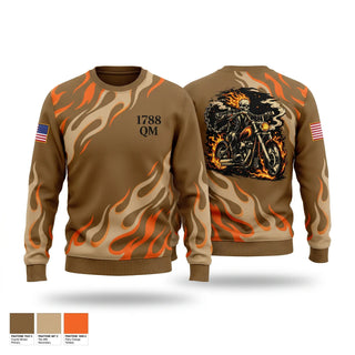 Crew Neck Sweatshirt, 1788 QM, Army, Teamtime, Team time, sublimation, custom sports apparel, team uniforms, spirit wear, spiritwear, sports uniforms, custom shirts, team store, custom team store, fundraiser sports, apparel fundraiser