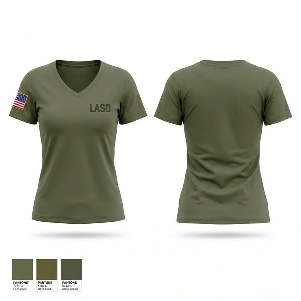 Womens Short Sleeve Vneck Shirt, LASD, Police, Teamtime, Team time, sublimation, custom sports apparel, team uniforms, spirit wear, spiritwear, sports uniforms, custom shirts, team store, custom team store, fundraiser sports, apparel fundraiser