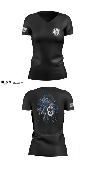 Womens Short Sleeve Vneck Shirt, Fairchild AFB Chiefs, Air Force, Teamtime, Team time, sublimation, custom sports apparel, team uniforms, spirit wear, spiritwear, sports uniforms, custom shirts, team store, custom team store, fundraiser sports, apparel fundraiser
