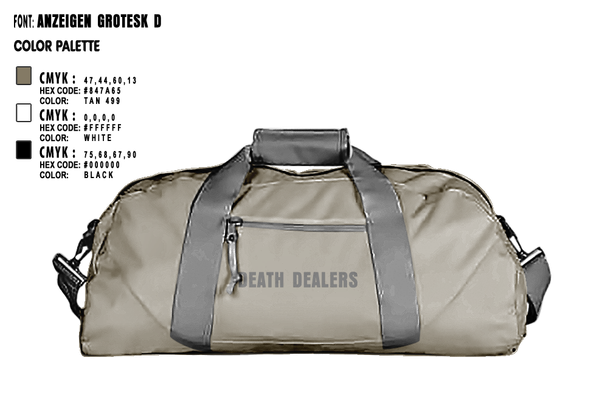 Duffle Bag, Death dealers, , Teamtime, Team time, sublimation, custom sports apparel, team uniforms, spirit wear, spiritwear, sports uniforms, custom shirts, team store, custom team store, fundraiser sports, apparel fundraiser