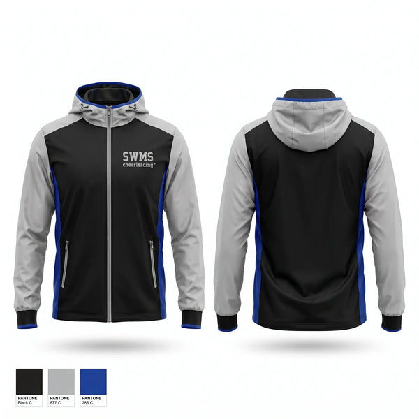 Windbreaker, SWMS cheerleading, Cheer, Teamtime, Team time, sublimation, custom sports apparel, team uniforms, spirit wear, spiritwear, sports uniforms, custom shirts, team store, custom team store, fundraiser sports, apparel fundraiser
