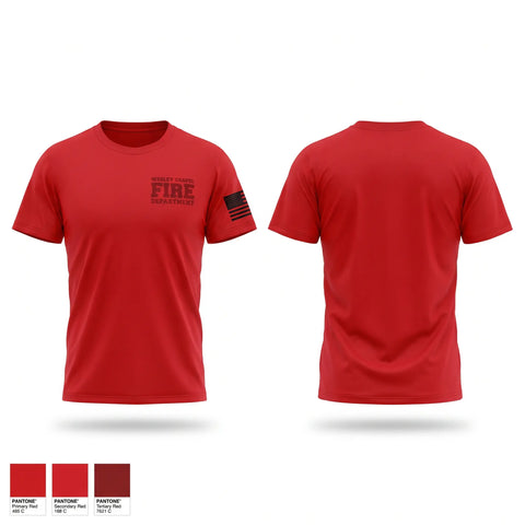 Old School Cotton Feel Shirt, Wesley chapel fire department, Fire Department, Teamtime, Team time, sublimation, custom sports apparel, team uniforms, spirit wear, spiritwear, sports uniforms, custom shirts, team store, custom team store, fundraiser sports, apparel fundraiser