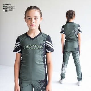 Womens Short Sleeve Vneck Shirt, Adams-Friendship High School, Cheer, Teamtime, Team time, sublimation, custom sports apparel, team uniforms, spirit wear, spiritwear, sports uniforms, custom shirts, team store, custom team store, fundraiser sports, apparel fundraiser