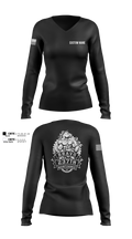 BRAVO 237th BSB 23646028 Women's Long Sleeve V-neck Shirt - 100