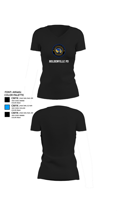 Holdenville PD 19180608 Women's Short Sleeve V-neck Shirt - 23