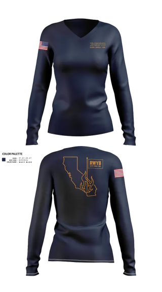 Womens Long Sleeve Vneck Shirt, EPA-CID Baton Rouge, Police, Teamtime, Team time, sublimation, custom sports apparel, team uniforms, spirit wear, spiritwear, sports uniforms, custom shirts, team store, custom team store, fundraiser sports, apparel fundraiser
