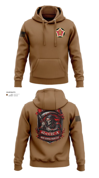 Hoodie, 62ND CEC-A, Army, Teamtime, Team time, sublimation, custom sports apparel, team uniforms, spirit wear, spiritwear, sports uniforms, custom shirts, team store, custom team store, fundraiser sports, apparel fundraiser