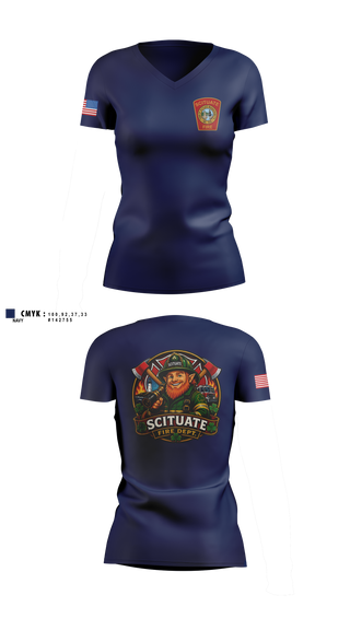 Womens Short Sleeve Vneck Shirt, Scituate Fire Department, Fire Department, Teamtime, Team time, sublimation, custom sports apparel, team uniforms, spirit wear, spiritwear, sports uniforms, custom shirts, team store, custom team store, fundraiser sports, apparel fundraiser