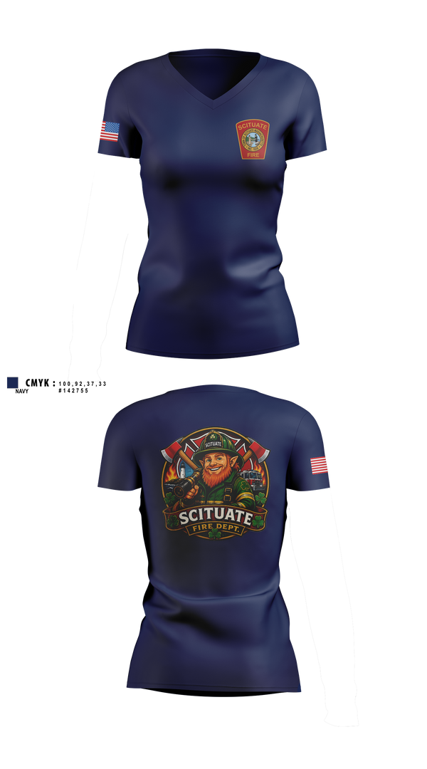 Womens Short Sleeve Vneck Shirt, Scituate Fire Department, Fire Department, Teamtime, Team time, sublimation, custom sports apparel, team uniforms, spirit wear, spiritwear, sports uniforms, custom shirts, team store, custom team store, fundraiser sports, apparel fundraiser
