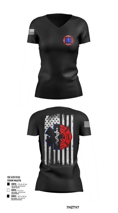 Station 31 69010636 Women's Short Sleeve V-neck Shirt - 51