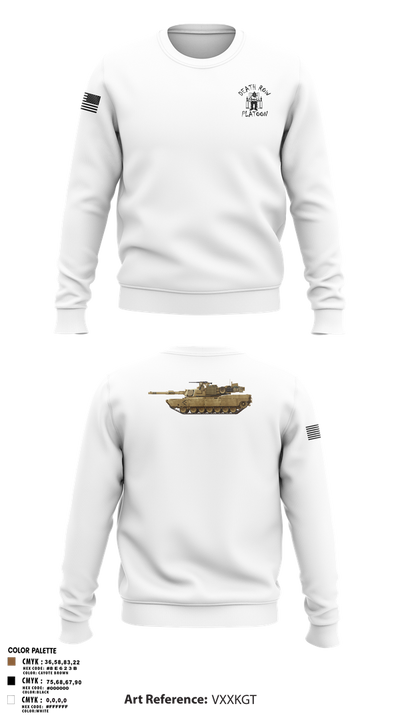 Death Row Platoon, Tomahawk Troop, 5/4 CAV, 2ABCT, 1ID 66483153 Crew Neck Sweatshirt - 2