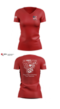 Flagpoles Honoring Our Veterans Women's Short Sleeve V-neck Shirt - 11