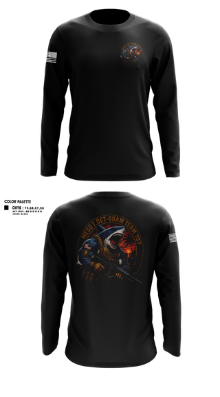 Long Sleeve Performance Shirt, MESG-1 DET GUAM TEAM 707, Navy, Teamtime, Team time, sublimation, custom sports apparel, team uniforms, spirit wear, spiritwear, sports uniforms, custom shirts, team store, custom team store, fundraiser sports, apparel fundraiser