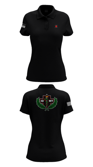 Womens Short Sleeve Performance Polo, IDMTs, Air Force, Teamtime, Team time, sublimation, custom sports apparel, team uniforms, spirit wear, spiritwear, sports uniforms, custom shirts, team store, custom team store, fundraiser sports, apparel fundraiser