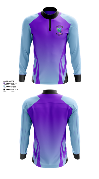 Quarter Zip Jacket, Flying Ferets, Men's Basketball, Teamtime, Team time, sublimation, custom sports apparel, team uniforms, spirit wear, spiritwear, sports uniforms, custom shirts, team store, custom team store, fundraiser sports, apparel fundraiser
