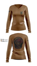411Th CBRN 48851239 Women's Long Sleeve V-neck Shirt - 2