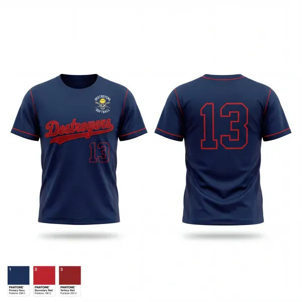 Old School Cotton Feel Shirt, Destroyers, Softball, Teamtime, Team time, sublimation, custom sports apparel, team uniforms, spirit wear, spiritwear, sports uniforms, custom shirts, team store, custom team store, fundraiser sports, apparel fundraiser