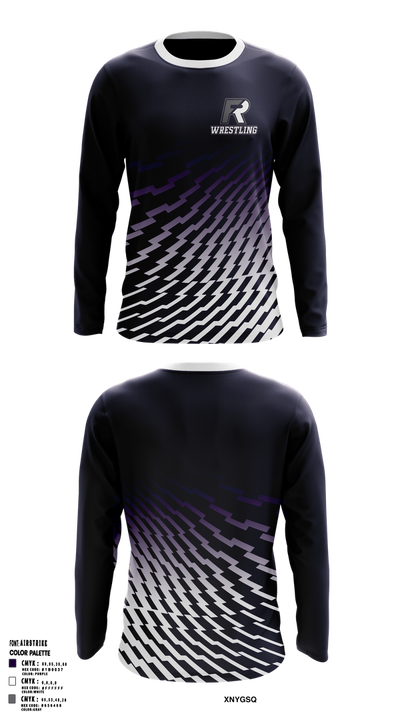 Fremont Ross Wrestling 8112665 Long Sleeve Rash Guard Shirt - 1