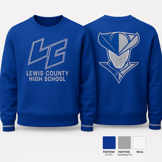 Crew Neck Sweatshirt, Lewis County High School, Men's Soccer, Teamtime, Team time, sublimation, custom sports apparel, team uniforms, spirit wear, spiritwear, sports uniforms, custom shirts, team store, custom team store, fundraiser sports, apparel fundraiser