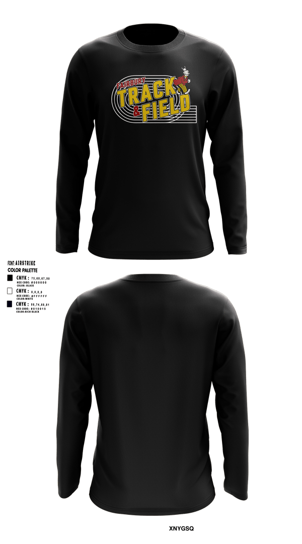Long Sleeve Performance Shirt, Fairbury Jeffs Track & Field, Track & Field, Teamtime, Team time, sublimation, custom sports apparel, team uniforms, spirit wear, spiritwear, sports uniforms, custom shirts, team store, custom team store, fundraiser sports, apparel fundraiser