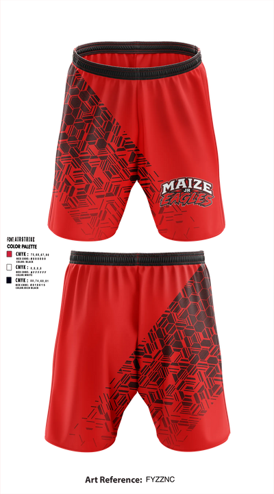 Maize Jr Eagles Athletic Shorts With Pockets - 5