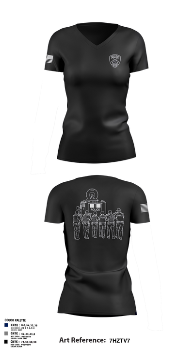 Team 3 37377500 Women's Short Sleeve V-neck Shirt - 3