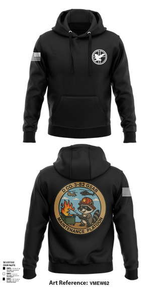 Hoodie, D Co 3-82 GSAB Maintenance Platoon, , Teamtime, Team time, sublimation, custom sports apparel, team uniforms, spirit wear, spiritwear, sports uniforms, custom shirts, team store, custom team store, fundraiser sports, apparel fundraiser